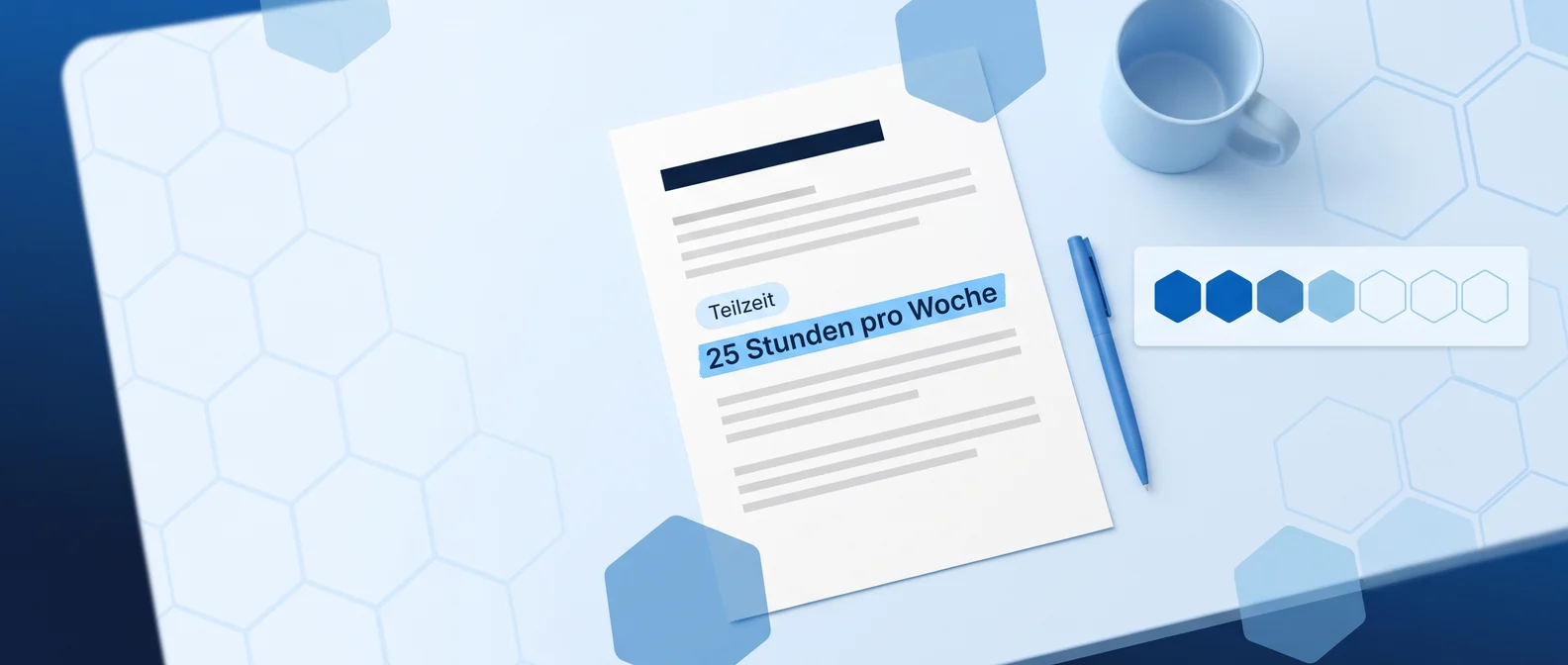 Stellenanzeige in Teilzeit mit hervorgehobenem Stundenumfang von 25 Stunden pro Woche